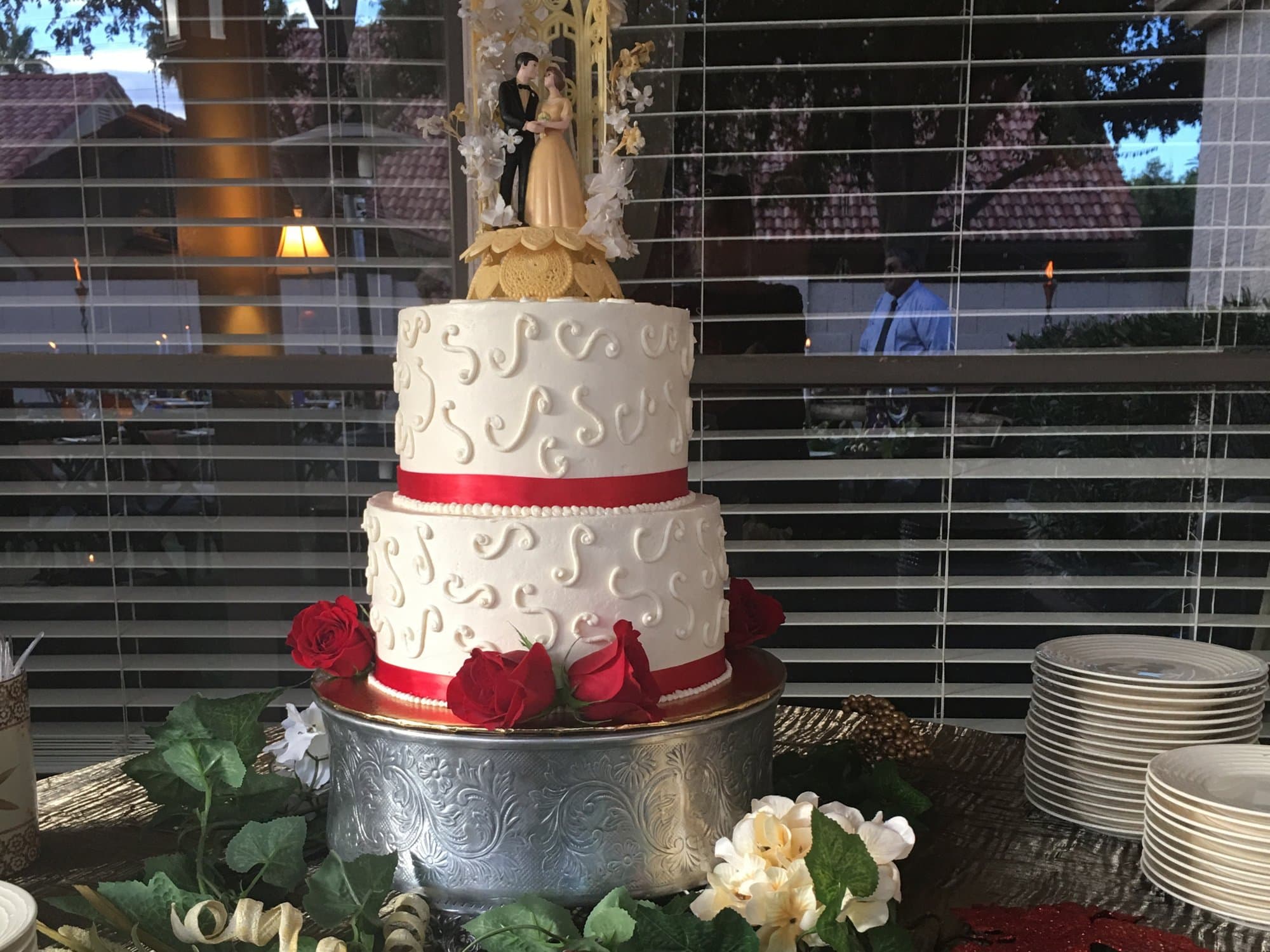 Showpiece grazing station at a wedding reception